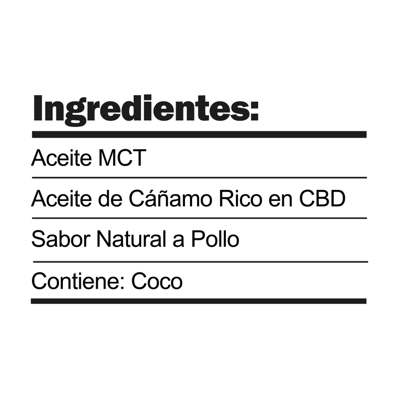 Cargar imagen en el visor de la galería, CBDfx Informacion Nutrimental Pets Cat Dog Chicken Flavor