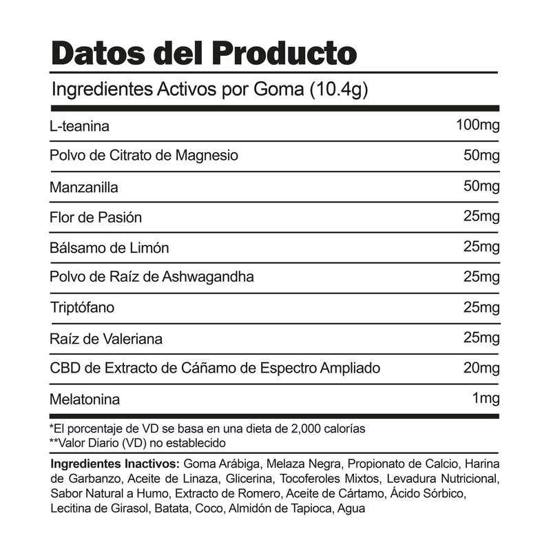 Cargar imagen en el visor de la galería, CBDfx Informacion Nutrimental Pets Soft Chews Calming