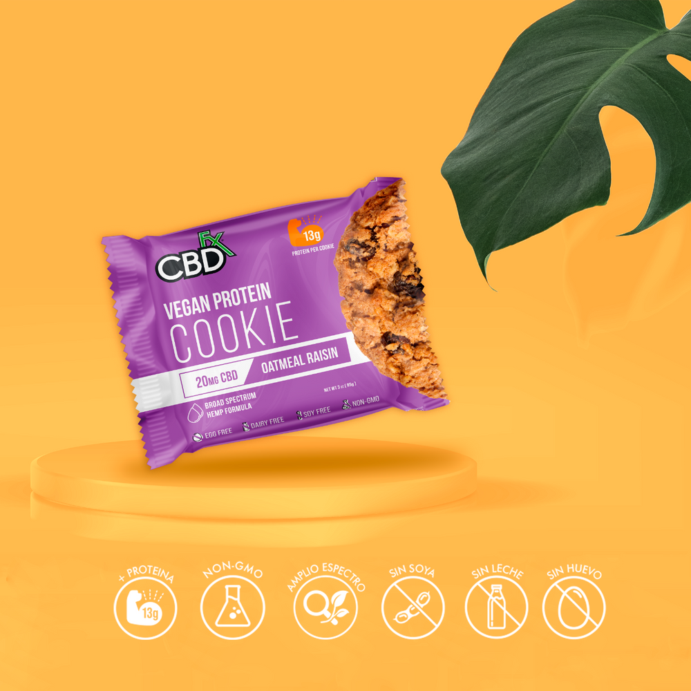 Galletas con CBD y ingredientes vegano y sin soya.