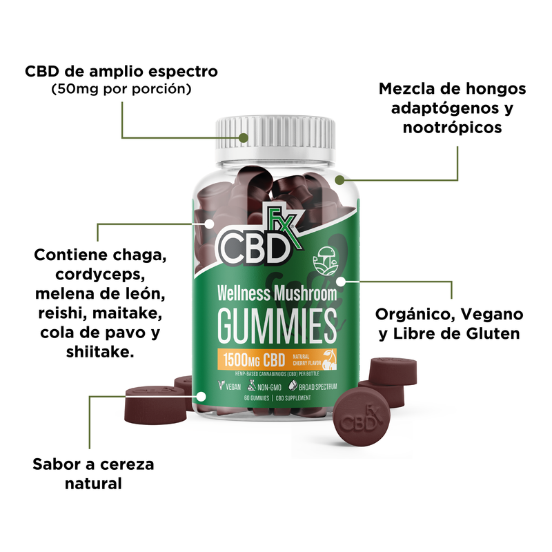 Cargar imagen en el visor de la galería, Wellness Mushroom Gummies CBDFX