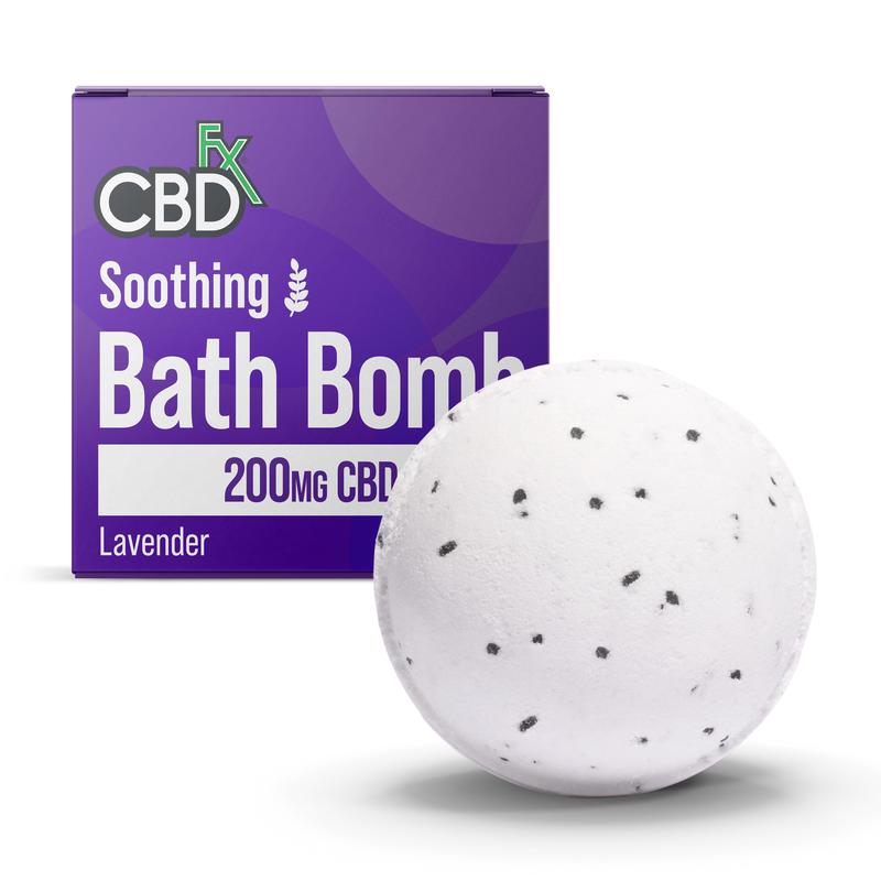 Bomba de baño con 200mg CBD y lavender. 